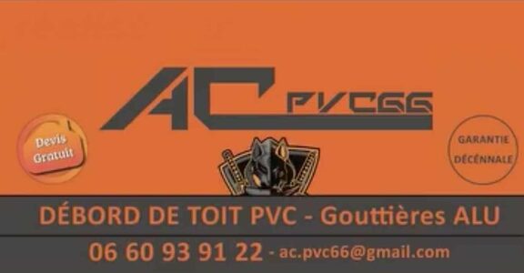 AC PVC66 &#8211; Pose de gouttières en aluminium ou d&#8217;habillage de débords de toit en PVC.