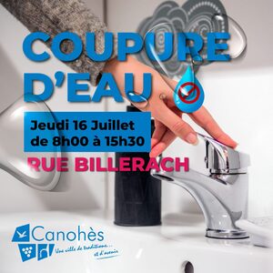📢 [TRAVAUX / COUPURE D&#8217;EAU] 💧